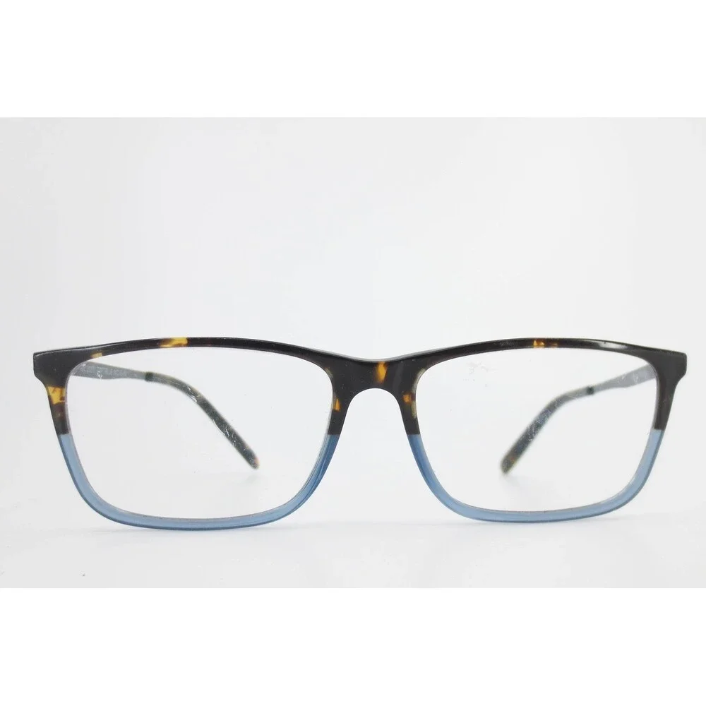 Robert Mitchel RM 20201 Tortoise Blue Rectangular Eyeglass Frames 54-16-150